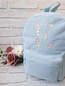 Fiore iniziale ragazze in poliestere ricamato bambini torna a scuola materna <span class=keywords><strong>zaino</strong></span> personalizzato per bambini - Product Image 3