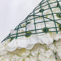 Mur de Fleurs Roses Artificielles en Tissu 3D pour Décoration Murale