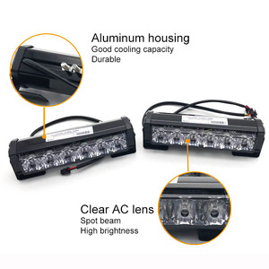 Đèn LED Cảnh Báo Khẩn Cấp Gắn Lưới Tản Nhiệt 2X6LED Cho Xe Tải Xe Hơi Đèn Nhấp Nháy - Product Image 3