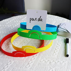 6 couleurs Jeu éducatif et cognitif 'Devine qui je suis' Bandeaux en plastique pour activité linguistique en classe, Noël, besoins spéciaux - Product Image 2