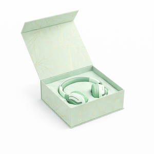 Caja Rígida Plegable con Logotipo Personalizado de Fábrica para Auriculares 3C y Accesorios Electrónicos, Cierre Magnético, Cartón Gris Reciclable - Product Image 4