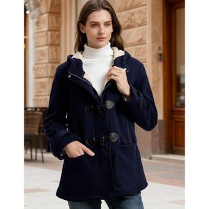 Veste d'hiver doublée en sherpa FOXA pour femme, sweat à capuche en polaire, manteau chaud à cordon, coupe-vent, manches longues - Product Image 6