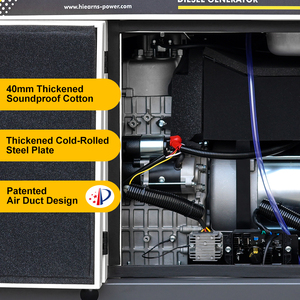 Generador Diésel Silencioso Portátil Hiearns de Alta Calidad 8KW/10KVA <span class=keywords><strong>3kw</strong></span> 5kw/5kva 6kw 10kw - Product Image 4