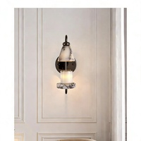 Lampe chauffe-cire murale STONEKOCC en marbre Calacatta Viola naturel fait main, écologique, de luxe, pour aromathérapie