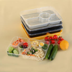 Conteneur de stockage jetable en plastique à 5 compartiments pour <span class=keywords><strong>micro</strong></span>-ondes, étanche, fast-food, repas, snack, usine de Chine à <span class=keywords><strong>prix</strong></span> compétitif - Product Image 1