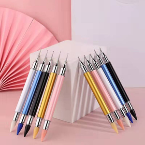 Dual Ended Wax Pen Blue Pink White Nail Dotting Tool Rhinestone Crystal <b>Stud</b> Picker Manicure Salon Nail Art Tools for Nails - Product Image 2