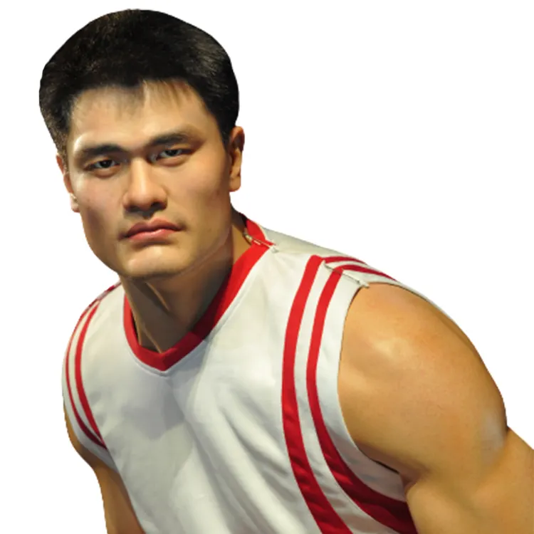 Personality Hyper Realistic Lifesize Silicone Wax Mannequin of Asian Basketball Star