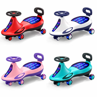 Voiture à bascule pour bébé en plastique rose de haute qualité, magnifique, pour enfant, tout-petit, enfant en bas âge, à pousser, avec 5 roues en PU, pour intérieur et extérieur