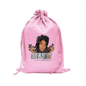 Oem/Odm Hair Silk Best Quality Double Layer Satin Bonnets With Custom Logo - Product Image 3