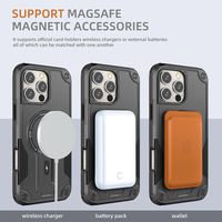Coque de Téléphone Magnétique Antichoc avec Lanière et Fixation Sécurisée, Support Téléphone Magnétique pour iPhone 15 16 17