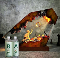 Kit de résine époxy super transparente RUISAN pour débutants, faible teneur en COV, stable aux UV, revêtement à rouleau, bricolage, artisanat en bois et résine, finition très brillante