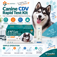 Kit Tes Cepat Antigen CDV Anjing, Perangkat Diagnostik Veteriner Virus Distemper Anjing dengan Koloid Emas, Set Perlengkapan