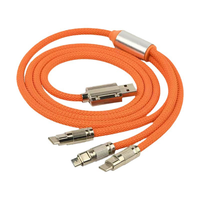 Cable de datos personalizado Cable 3 en 1Cable de carga rápida Línea de cargador de teléfono Cable USB Cable de alimentación