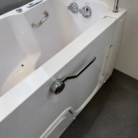Baignoire à ouverture latérale sans obstacle, baignoire à remous avec porte ouvrante, baignoire de massage en acrylique pour personnes âgées