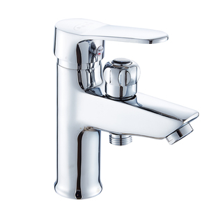 Robinet de lavabo double usage à poignée unique, à poser sur le comptoir, avec cartouche céramique et douchette extractible - Product Image 4