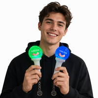 Mini porte-clés LED personnalisé avec logo - Lumière clignotante à piles pour accessoires de concert K- - Fête du Poisson d'avril - Nouvel An - Bâton LED