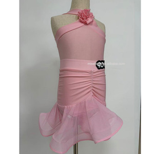Vestido de Baile Latino Rosa de Alta Calidad para Niñas, MOQ Bajo, Traje de Salsa y Cha Cha para Competencia Infantil - Product Image 5