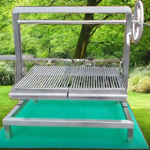 Parrilla Brasero de Acero Inoxidable con Asador <span class=keywords><strong>Gaucho</strong></span> Integrado, Parrilla Argentina Santa María para Uso Doméstico, Parrilla Argentina a la Leña - Product Image 3