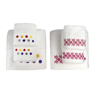 Ensemble de serviettes de bain rectangulaires en coton de luxe pour hôtel, trois pièces, séchage rapide, haute qualité, tissées, brodées, ensemble cadeau blanc pour la maison et le <span class=keywords><strong>spa</strong></span> - Product Image 4