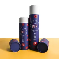 Tube de déodorant biodégradable en carton, emballage écologique en papier avec finition mate, extérieur naturel et frais