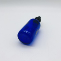 Flacon d'huile essentielle en verre bleu, bouteille avec pipette graduée, capacité de 15ml, 30ml, 60ml, 120ml, 1 pièce