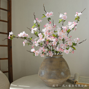 งานศิลปะดอกไม้ยี่ห้อ Yihua ช่อดอกซากุระประดิษฐ์จากผ้าไหม สีขาวชมพู ตกแต่งบ้าน สไตล์โมเดิร์นเรียบง่าย - Product Image 1