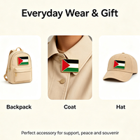 Broche personnalisée en gros, Faites la Palestine gagner, Libérez les Palestiniens, Écharpe, Bracelet, Badge en émail, Épingle de revers drapeau national, Souvenirs, Épingle Palestine