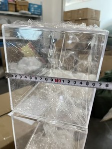 Exhibidor de Ropa de Plástico Transparente Rectangular de 1 Estante, Ecológico, con Laminado Brillante, Fácil de Montar, de Gran Capacidad - Product Image 5