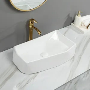 Runde Waschbecken Schüssel Kunst becken Gold Waschbecken für Badezimmer