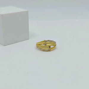 Unique <b>Wrap</b> Style Pattern and Decorative Stone Accents Trendy Women Jewelry for Special Occasions Designer Gold Ring - Product Image 4