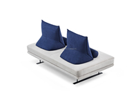 Style modulaire moderne, en bois et cuir, canapé en tissu réversible de luxe italien pour petits espaces de vie