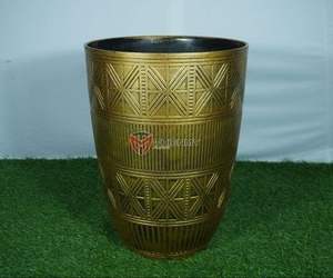 Faux Bronze <b>Bulb</b> Pot 350 High Quality Eco-Friendly Lightweight Durable Modern Design <b>Large</b> Plastic Indoor Plant - Product Image 1