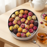 Thé Fleuri Anti-oxydant, Boules de Thé Fleuri Nourrissant, Thé Vert Herbal, Améliore l'Immunité, Alimentation Quotidienne