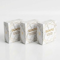 Caja de Embalaje de Jabón de Lujo, de Mármol Blanco con Lámina Dorada, Reciclable, Resistente, Caja de Regalo Rígida Personalizada, Embalaje Premium con Recubrimiento UV