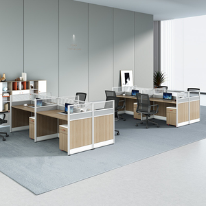 Văn phòng hiện đại cubicle Workstation bán buôn Modular Thiết kế bàn cho 2 4 6 8 người chuyển đổi tính năng - Product Image 3