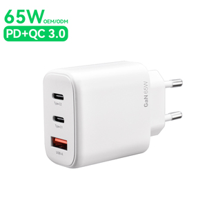 Meilleure vente 65W <span class=keywords><strong>3</strong></span> ports <span class=keywords><strong>1</strong></span> Usb a 2 Usb C Eu Plug QC <span class=keywords><strong>3</strong></span>.0 chargeurs de téléphone portable portables PD <span class=keywords><strong>chargeur</strong></span> rapide GaN - Product Image 1