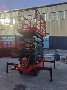 Plataforma Elevadora de Tijera Diésel de 12m, 500kg de Capacidad, Alto Rendimiento, Móvil, para Trabajo Aéreo, Precio de Fábrica, Gran Oferta - Product Image 3