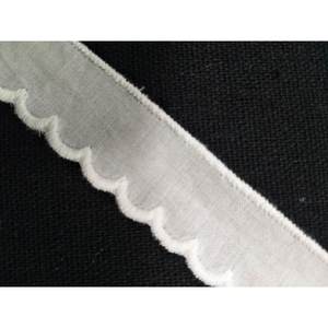 Stock Simplicity <b>White</b> Cotton Embroidered <b>Laces</b> Trims for Women's Dresses & Clothes Elegant Embroidery Trim for Clothing - Product Image 4