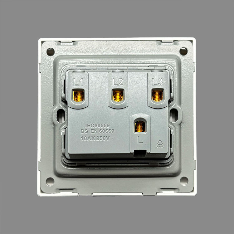 VNX PC Switch Panel 10A 250V Electric 2 Gang 1Way / 2 Way Home Wall Light Switch British Standard for Office