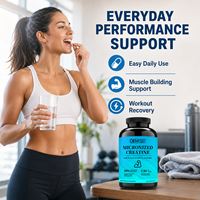 Capsules de Créatine Monohydrate Micronisée OEM 2,5g par Portion Nutrition Sportive Force Musculaire et Performance