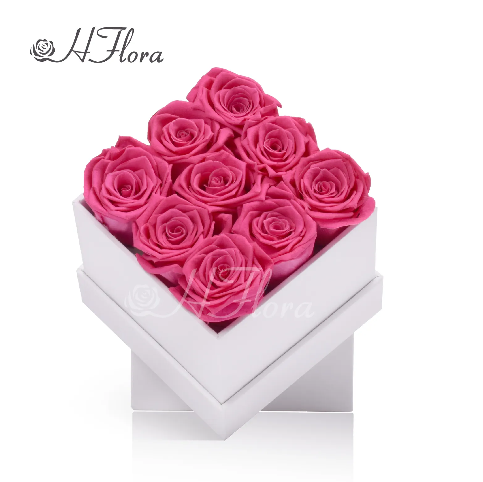 Valentines Day Gifts Immortal Infinity Eternal Forever Stabilized Preserved Roses single In Round Square Heart Box Long Lasting