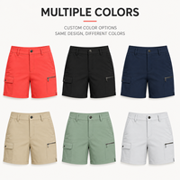 Shorts de golf cargo personnalisés pour femmes, avec un seul bouton, fermeture éclair, poches latérales, tissu à séchage rapide pour les participants aux compétitions de golf