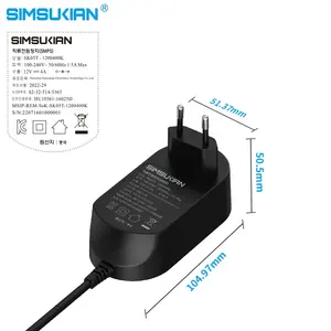 Simsukian SK05T KC KCC CE GS certificado AC/DC 12v 3.5a 12v adaptador 4a KC adaptador