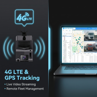 Caméra embarquée haut de gamme 4G à 4 objectifs 1080P avec protocole JT/T808 pour la surveillance des véhicules
