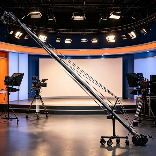 25ft Motorized Triangle Jimmy Jib with Iris and Focus Function for DSLR Cameras