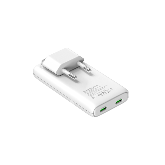 High Quality Gan 65W Quick Charger Ultra-thin Daul Type-C US UK EU Change Pin Smart Charger Foldable Wall Charger for Laptop