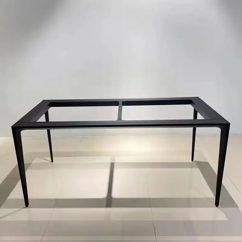 Base de mesa Inox Base de mesa de conferência cromada bases de mesa retangulares de ferro forjado