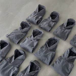 เสื้อฮู้ดดี้สไตล์วินเทจสำหรับผู้ชายจากผู้ผลิต ทำจากผ้าฝ้าย 100% ล้างสีแบบย้อนยุค ไม่มีเชือกผูก สีพื้น รับสั่งทำสำหรับฤดูใบไม้ผลิ - Product Image 4