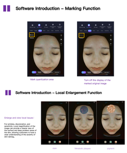 무료 배송 스마트 3D AI 피부 분석기 기계 페이셜 한국어 디지털 피부 분석기 피부 탐지기 페이셜 스캐너 매직 미러 - Product Image 6