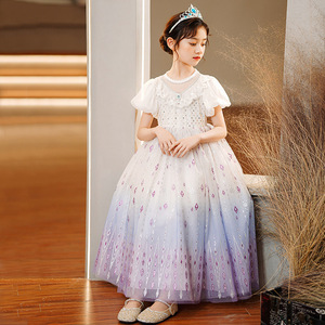 ชุดเดรสเจ้าหญิงเอลซ่าสำหรับเด็กผู้หญิงชุดเดรสเอลซ่าสีขาวชุดปาร์ตี้วันเกิดสำหรับเด็ก4 5 6 8 10ปี - Product Image 5